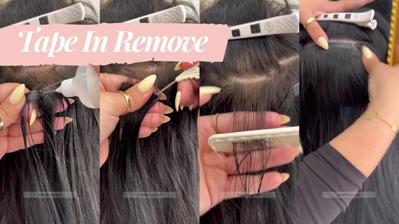 Watch video Easy Way To Remove Tape In Human Hair Extensions - Natural Hair | #ULAHAIR Review Now Easy Way To Remove Tape In Human Hair Extensions - Natural Hair | #ULAHAIR Review
