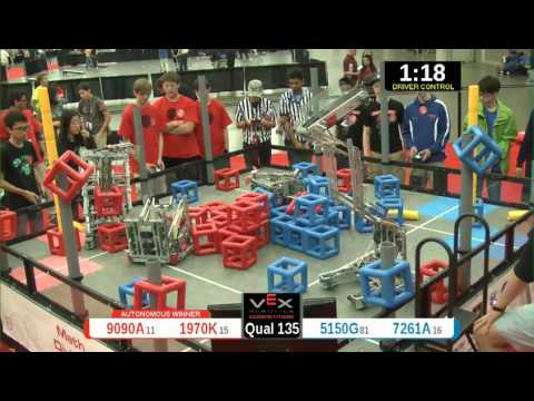 2015 VRC Math Q135 - 9090A 1970K vs 5150G 7261A - 75 to 27 - VEX Worlds 2015 - Math Division