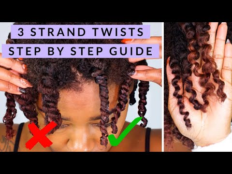 3 Strand Twist Out *VERY DETAILED*  + Fluff How To | Mastering Natural Hair Tutorial Series