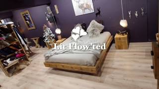 Lit FLOW'TED en vieux bois