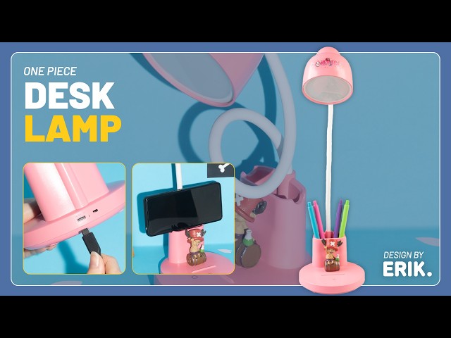 Vídeo relacionado con Grupo Erik Lampara One Piece Chopper - Lampara escritorio con Lapicero y Soporte para Móvil : Figuras One Piece Manga: Merchandising Regalos [3 Modos de Luz : USB/Bateria recargable]