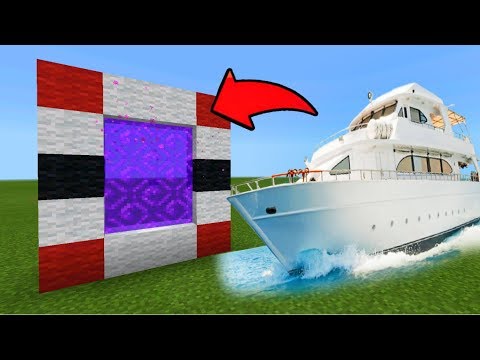 EPIC Minecraft PE Yacht Portal Trick!