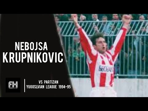 Nebojsa Krupnikovic ● Goal and Skills ● Partizan 2-2 Crvena Zvezda ● Yugoslavian League 1994-95