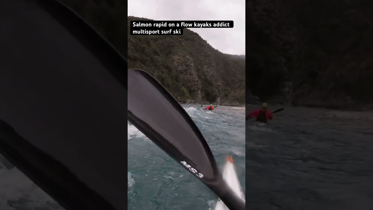 Paddling salmon rapid on a surf ski. Coast to coast course. #kayak #paddle