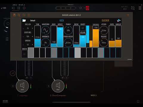 iOS AUM jam featuring Lagrange Synthesizer & Sugarbytes DrumComputer (Free Project Download)