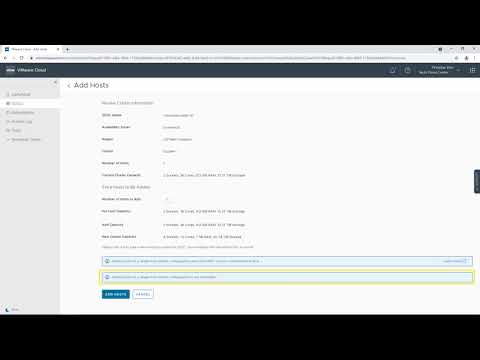 Adding a Host to a VMware Cloud on AWS SDDC