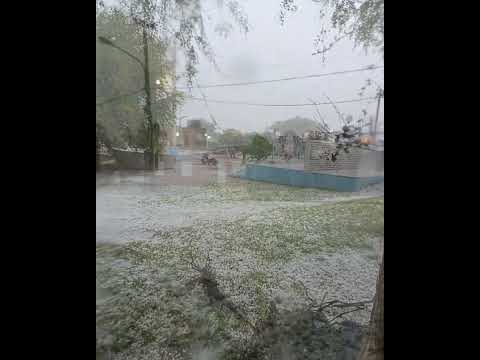 Heavy hail hit Del Campillo, Córdoba Province, Argentina 🇦🇷 (17.10.2025)