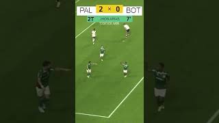 Jhon Arias marca primeiro gol pelo Palmeiras contra o Botafogo, no Brasileirão