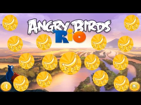 Angry Birds Rio| How to find all 15 hidden golden bananas| Complete| FULL HD