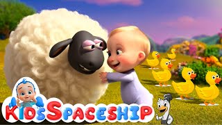 5 little duck 🐤🐤🐤🐤🐤 + 3 bags full | 3D Nursery Rhymes & bedtime songs for kids | Kids Spaceship