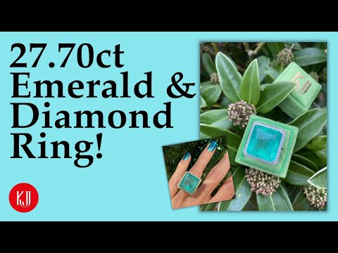 Monumental £40,000 27.70ct #Emerald AND #DiamondRing!