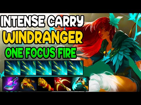 INTENSE CARRY - WIND RANGER - ONE FOCUS FIRE - FULL FIGHT - DOTA 2 GAMEPLAY