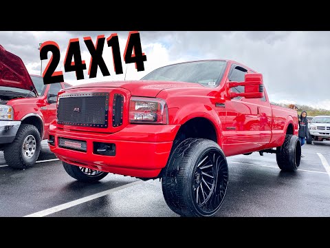 CLEAN 6.0L Powerstroke Gets 24x14s!