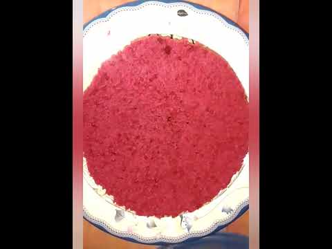 Red and pink Valvet cake recipe by food with kainat