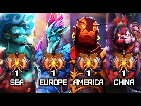 TOP-1 CORE RANKS of ALL REGIONS — SEA, Europe, America, China