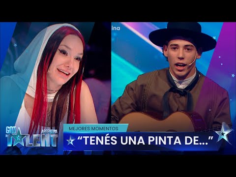 La Joaqui reaccionó a la payada con "Dos besitos" de Braian Simaldoni - Got Talent Argentina 2023