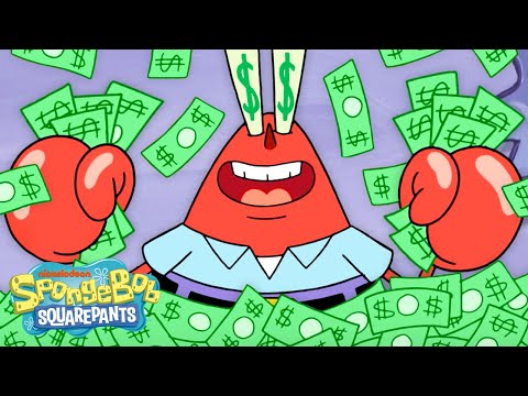 Mr. Krabs ROLLING in Cash for 60 Minutes Straight 💸 | SpongeBob
