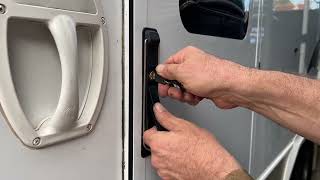 Opening the Camec door handle on a jayco caravan and why it won’t lock sometimes