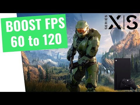 Part of a video titled Halo Infinite - How to GET 120 FPS on XBOX Series X & Increase ...
