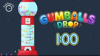 1 Min Gumball Machine Countdown! ✨🔴🍬 Fun Visual Timer for Kids