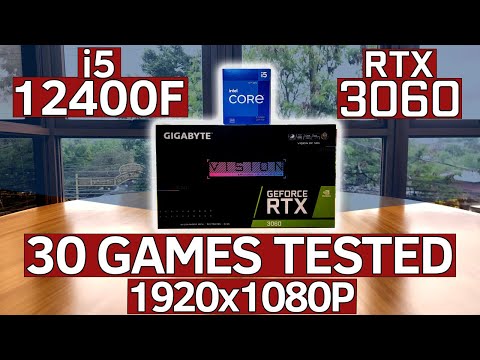 i5 12400F + RTX 3060 tested in 30 games | highest settings 1080p benchmarks!