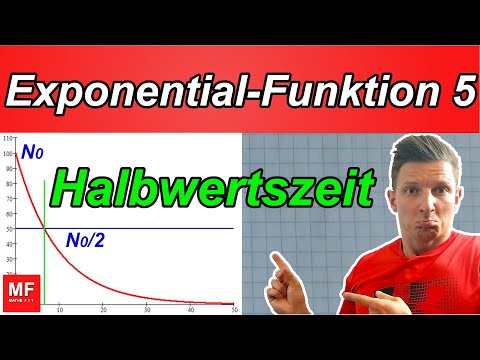 EXPONENTIALFUNKTION - HALBWERTSZEIT bestimmen | mit Beispiel | einfach erklärt | MATHEFiT