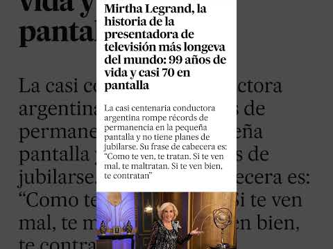 Mirtha Legrand #shorts #noticias #mirthalegrand