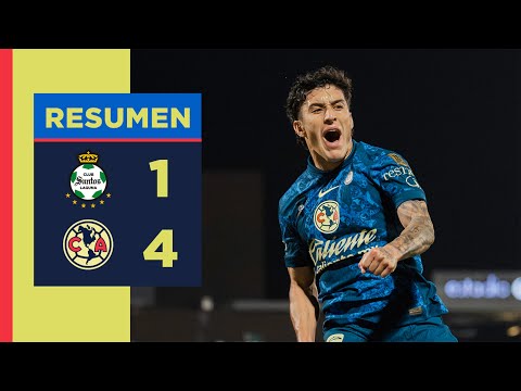 Resumen completo: Santos Laguna 1 vs. 4 América | J3, CL25 | ¡Doblete, golazos y triunfo Azulcrema!