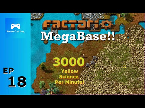 Factorio lets play: 3000 Yellow Science per minute - Ep18