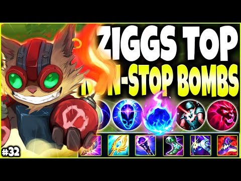 Ziggs will NON-STOP BOMB THEM to DEATH ~ LoL Meta Ziggs Build Guide #32 💣 LoL TOP Ziggs s12 Gameplay