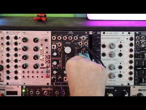 Simple 1st patch for Make Noise XPO (Stereo Prismatic Oscillator)