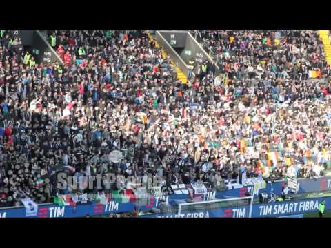 "Ti seguirò, in tutto lo Stivale", e altri cori degli Udinesi contro la Roma, Serie A 2015/2016