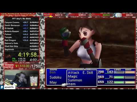 Final Fantasy VII Speedrun - Demon's Gate 2 petrif-eye in 3 turns lol