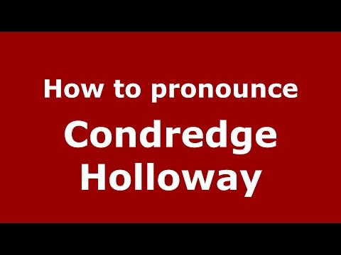 How to pronounce Condredge Holloway (American English/US)  - PronounceNames.com