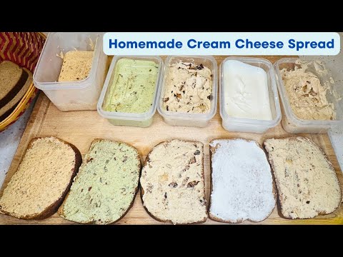 How to make 5 Different Ways of Cream Cheese Recipe/Homemade Cream Cheese Recipe
