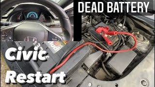 How to restart a Honda Civic after the battery goes dead #howto #honda #deadbattery