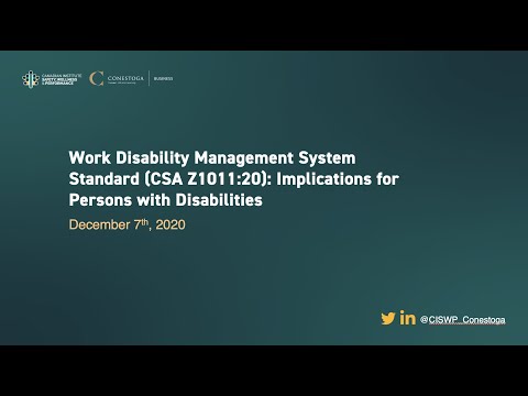 
<span>Work Disability Management System Standard: Implications for Persons with Disabilities</span>
