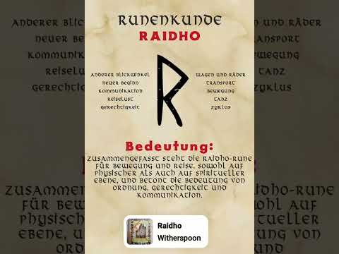 Raidho-Rune (ᚱ)  #runen #runenkunde #witherspoon #magie #hexerei #wikinger