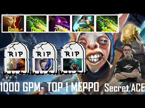 EPIC COMBO EPIC GAME Secret.ACE Top 1 Meppo 2x ETHEREAL counter all carries New Meta 7.14 Dota2