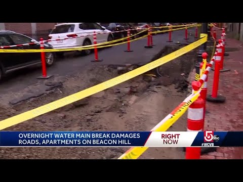Cleanup underway after water main break floods Beacon Hill homes