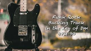 Funk Rock Guitar Backing Track in D minor BPM 90