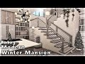 BLOXBURG: Modern Winter Mansion Speedbuild (interior + full tour) Roblox House Build