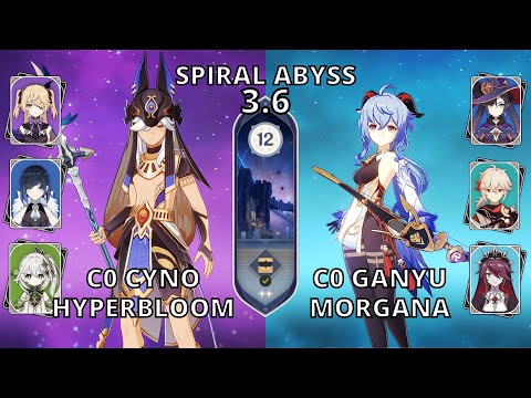 Spiral Abyss 3.6 Cyno Hyperbloom & Ganyu Morgana