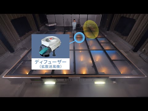 床下のシミュレーションモデル～床下換気スモーク実験～