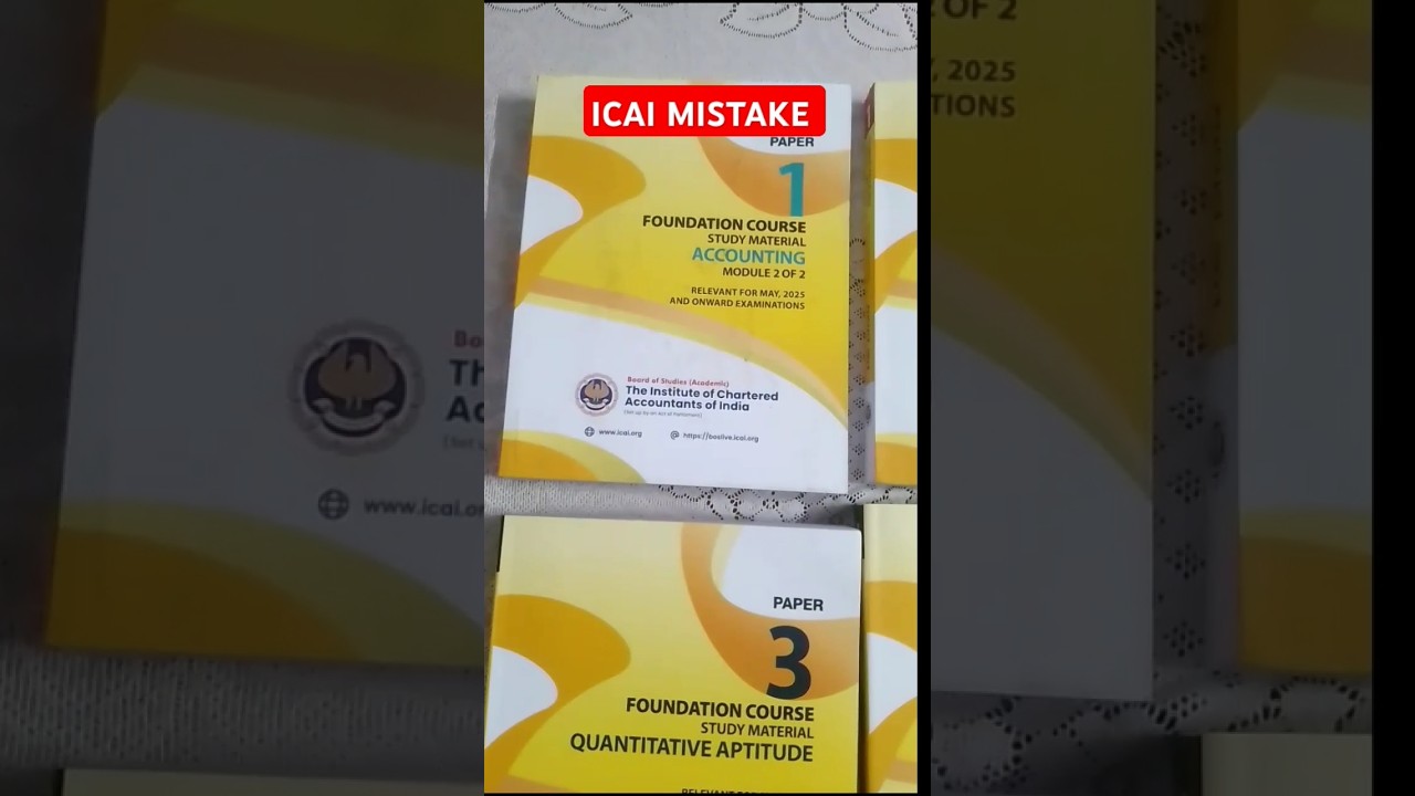 ICAI SEND WRONG BOOK 😭CA FOUNDATION BOOKS UNBOXING #icai #CA #foundationbooks #cabooks #cafoundation