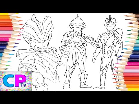 Ultraman Victory/Ultraman Nexus/Dark Zagi/Ultraman Superheroes Coloring Pages/No Copyright Sounds