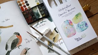A quiet afternoon painting birds (vintage watercolours & Tom’s Studio brushes)