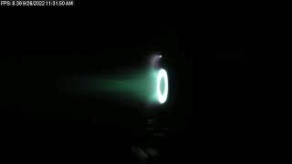 H9 Hall thruster running on external cathode (3D SWIVEL VIEW)