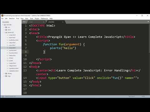 JavaScript Error Handling try catch throw finally in Hindi Part19