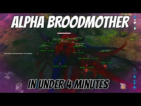 FASTEST ALPHA BROODMOTHER KILL ON CLUSTER SERVERS | XBOX ONE OFFICIAL PVP | ARK SURVIVAL EVOLVED